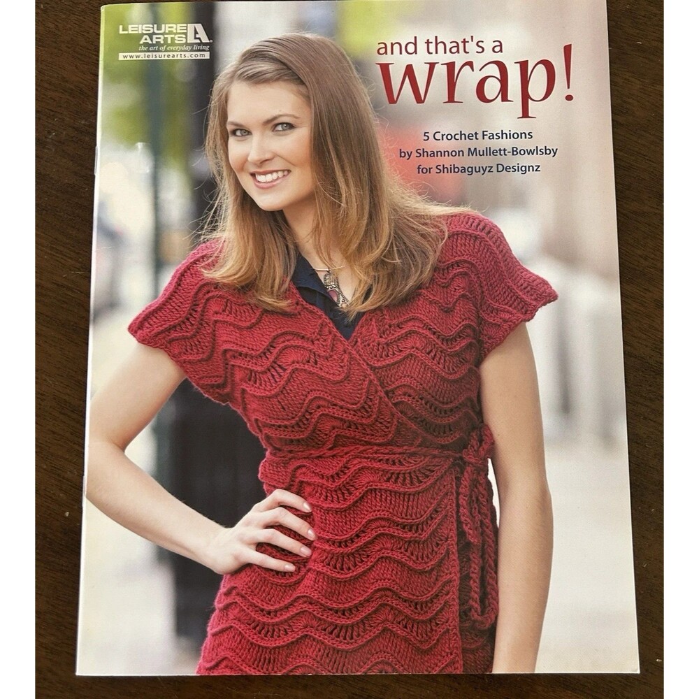 And That's A Wrap Crochet Pattern Booklet Tunic Shrug Ruana S- 5XL Plus Sizes